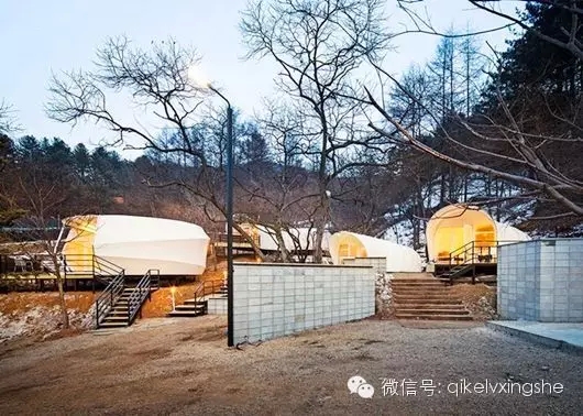 韩国度假胜地的奇妙帐篷