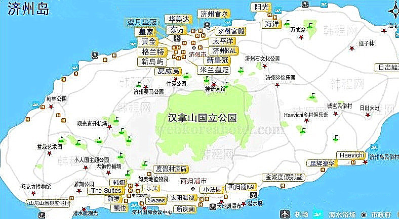济州岛地图