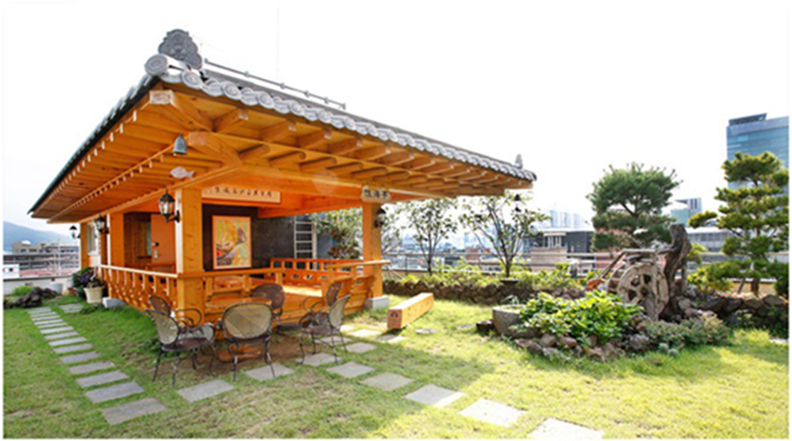 Hanji画廊屋顶庭院