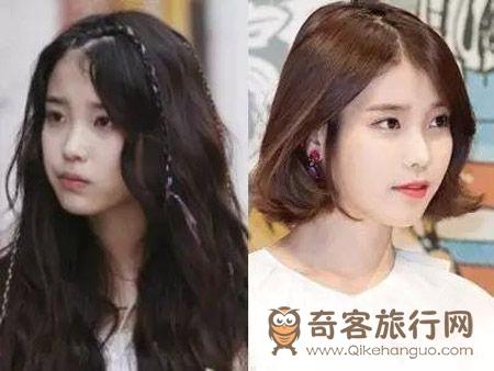 【IU 长发vs短发】