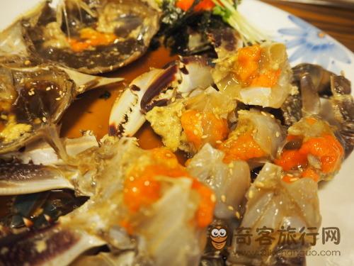 美味的安康鱼梭子蟹