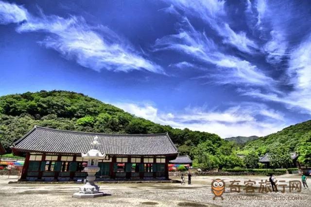全罗北道 高敞禅云寺蓝天 全罗北道 高敞禅云寺蓝天