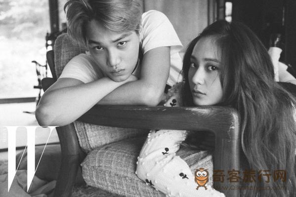 Krystal、KAI合影